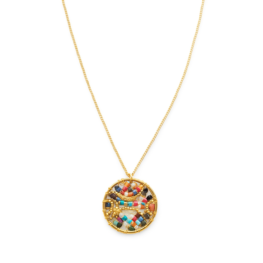 Collar corto vitral redondo